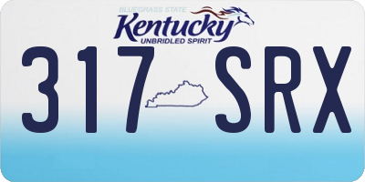 KY license plate 317SRX