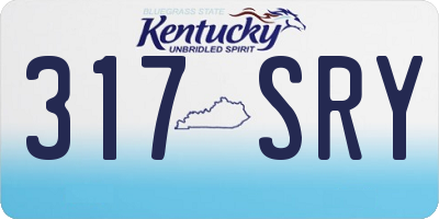 KY license plate 317SRY