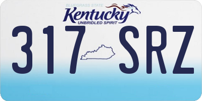 KY license plate 317SRZ