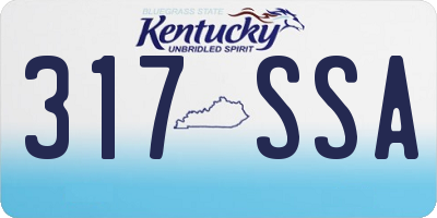 KY license plate 317SSA