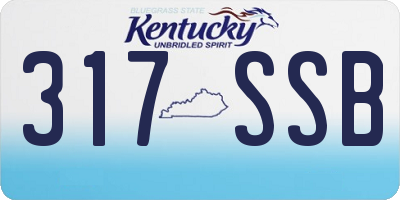 KY license plate 317SSB