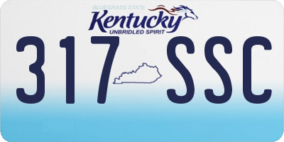 KY license plate 317SSC