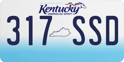 KY license plate 317SSD