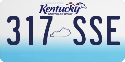 KY license plate 317SSE