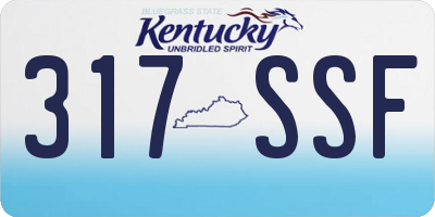 KY license plate 317SSF