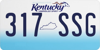 KY license plate 317SSG