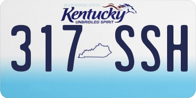 KY license plate 317SSH
