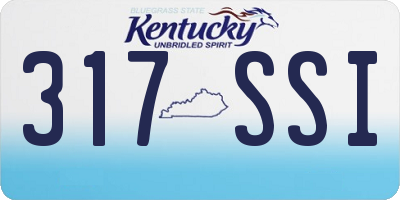 KY license plate 317SSI