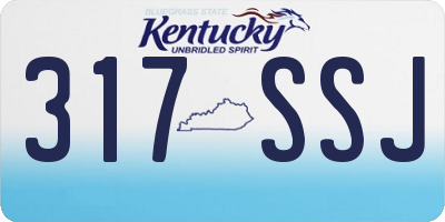 KY license plate 317SSJ