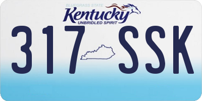 KY license plate 317SSK