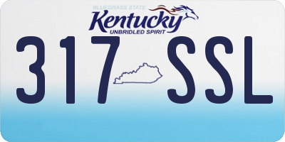 KY license plate 317SSL