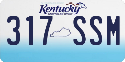KY license plate 317SSM