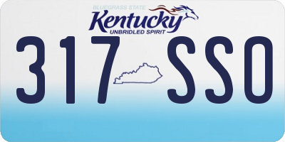 KY license plate 317SSO
