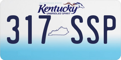 KY license plate 317SSP