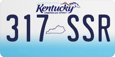 KY license plate 317SSR