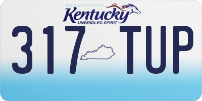 KY license plate 317TUP