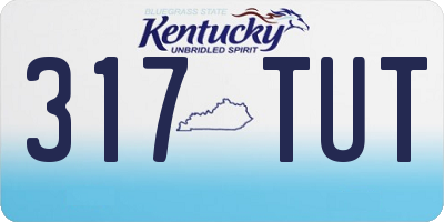 KY license plate 317TUT