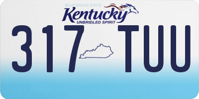 KY license plate 317TUU
