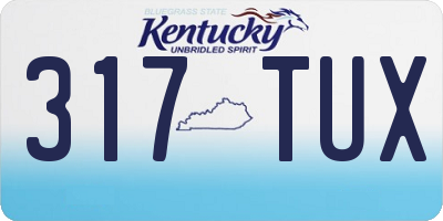 KY license plate 317TUX