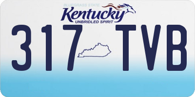 KY license plate 317TVB