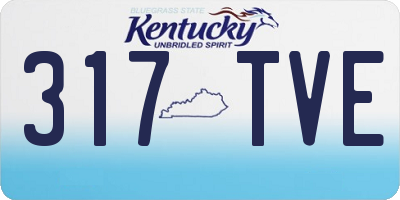 KY license plate 317TVE