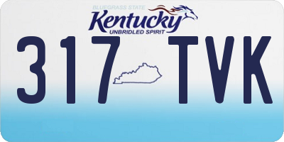 KY license plate 317TVK