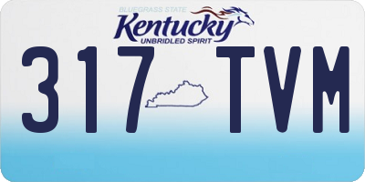 KY license plate 317TVM