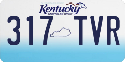 KY license plate 317TVR