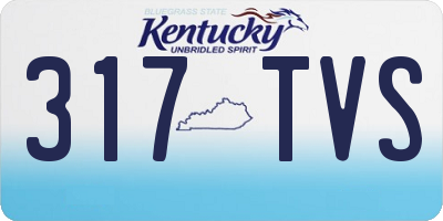 KY license plate 317TVS