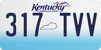 KY license plate 317TVV
