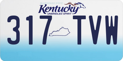 KY license plate 317TVW