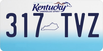 KY license plate 317TVZ