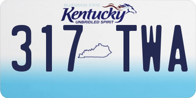 KY license plate 317TWA