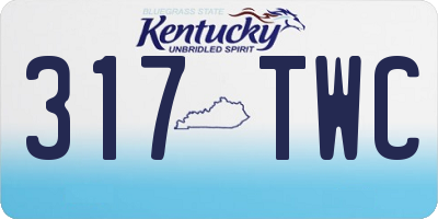 KY license plate 317TWC