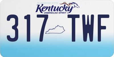 KY license plate 317TWF
