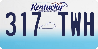 KY license plate 317TWH