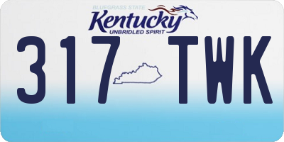 KY license plate 317TWK