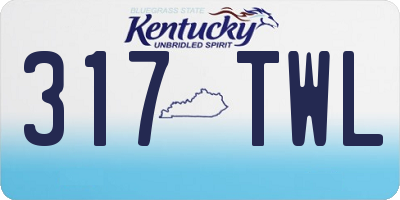 KY license plate 317TWL