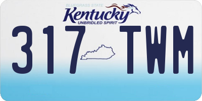 KY license plate 317TWM