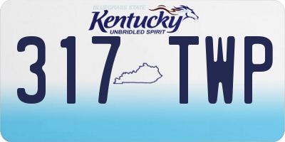 KY license plate 317TWP