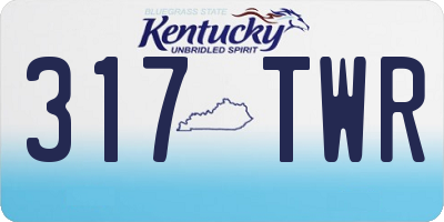 KY license plate 317TWR