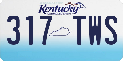 KY license plate 317TWS