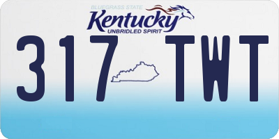 KY license plate 317TWT