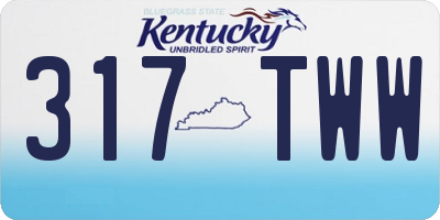 KY license plate 317TWW