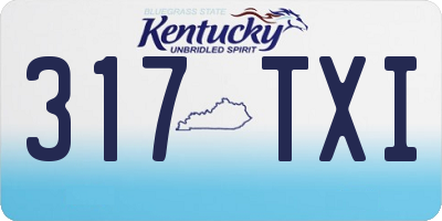 KY license plate 317TXI