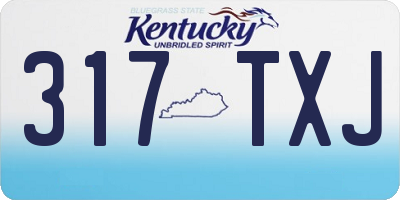KY license plate 317TXJ