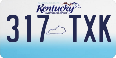 KY license plate 317TXK