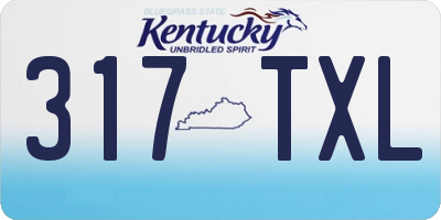 KY license plate 317TXL