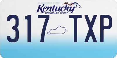 KY license plate 317TXP