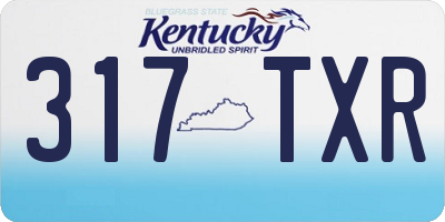 KY license plate 317TXR